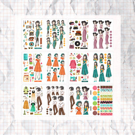 Way Out 60s I PaperDollzCo I Sticker Book | CB016
