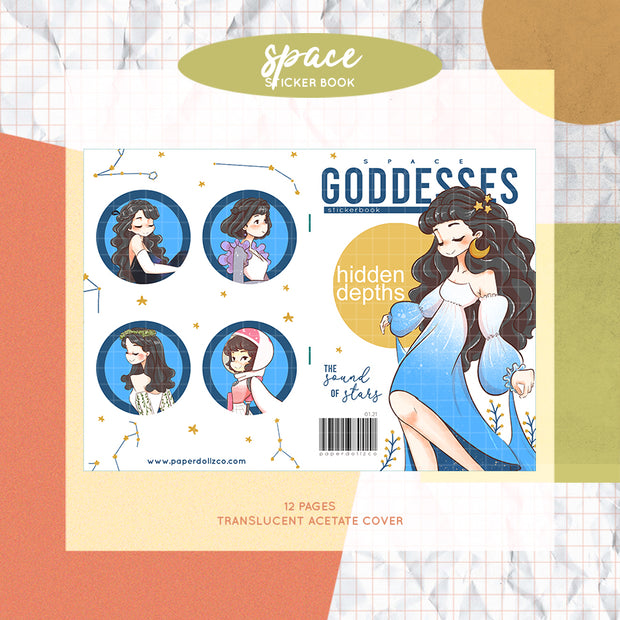 Space Goddesses | Paperdollzco | Sticker Book | CB017