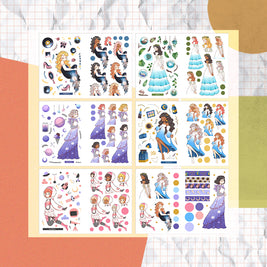 Space Goddesses | Paperdollzco | Sticker Book | CB017