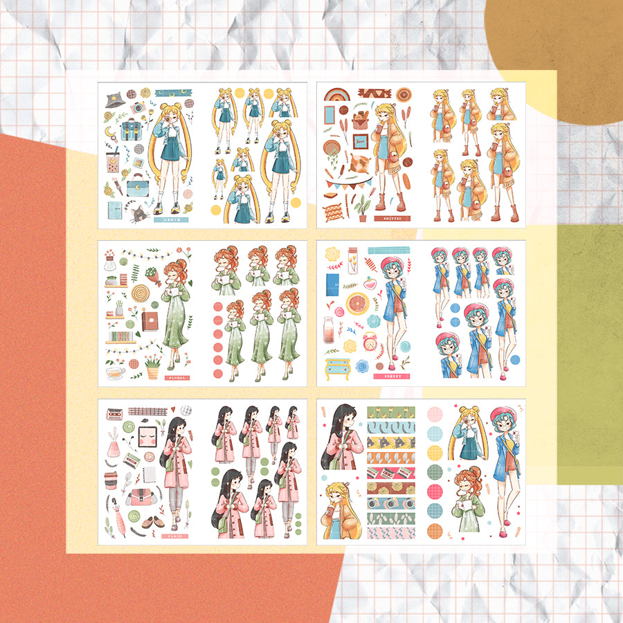 Sailor Bloom | Paperdollzco | Sticker Book | CB018
