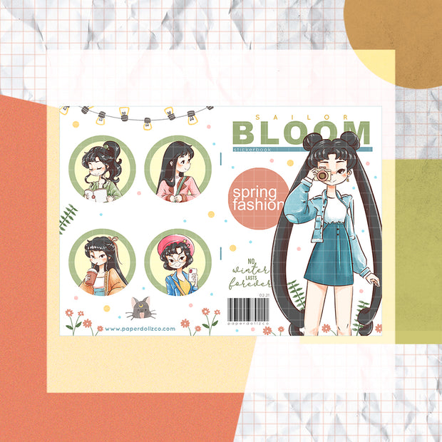 Sailor Bloom | Paperdollzco | Sticker Book | CB018