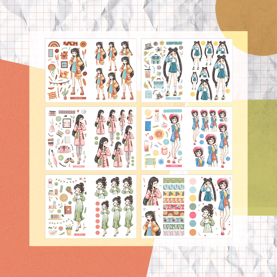 Sailor Bloom | Paperdollzco | Sticker Book | CB018