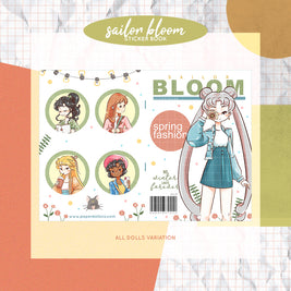 Sailor Bloom | Paperdollzco | Sticker Book | CB018
