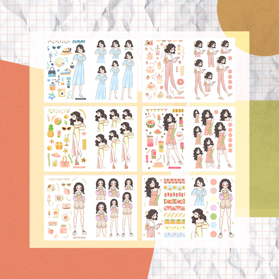 Sweet Summer | PaperDollzCo Planner | Sticker Book | CB020