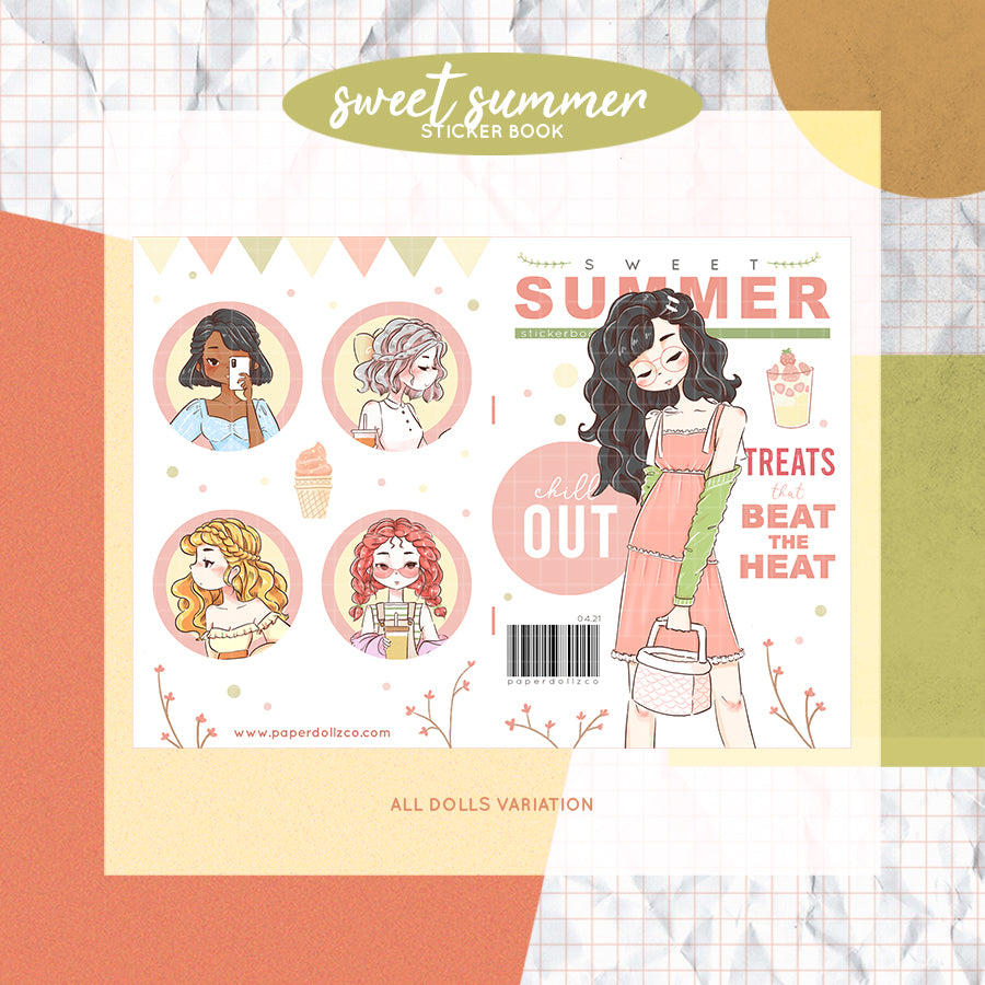 Sweet Summer | PaperDollzCo Planner | Sticker Book | CB020