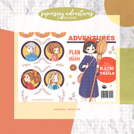 Surprising Adventures |  PaperDollzCo Planner |  Sticker Book | CB021