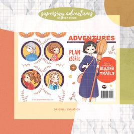 Surprising Adventures |  PaperDollzCo Planner |  Sticker Book | CB021