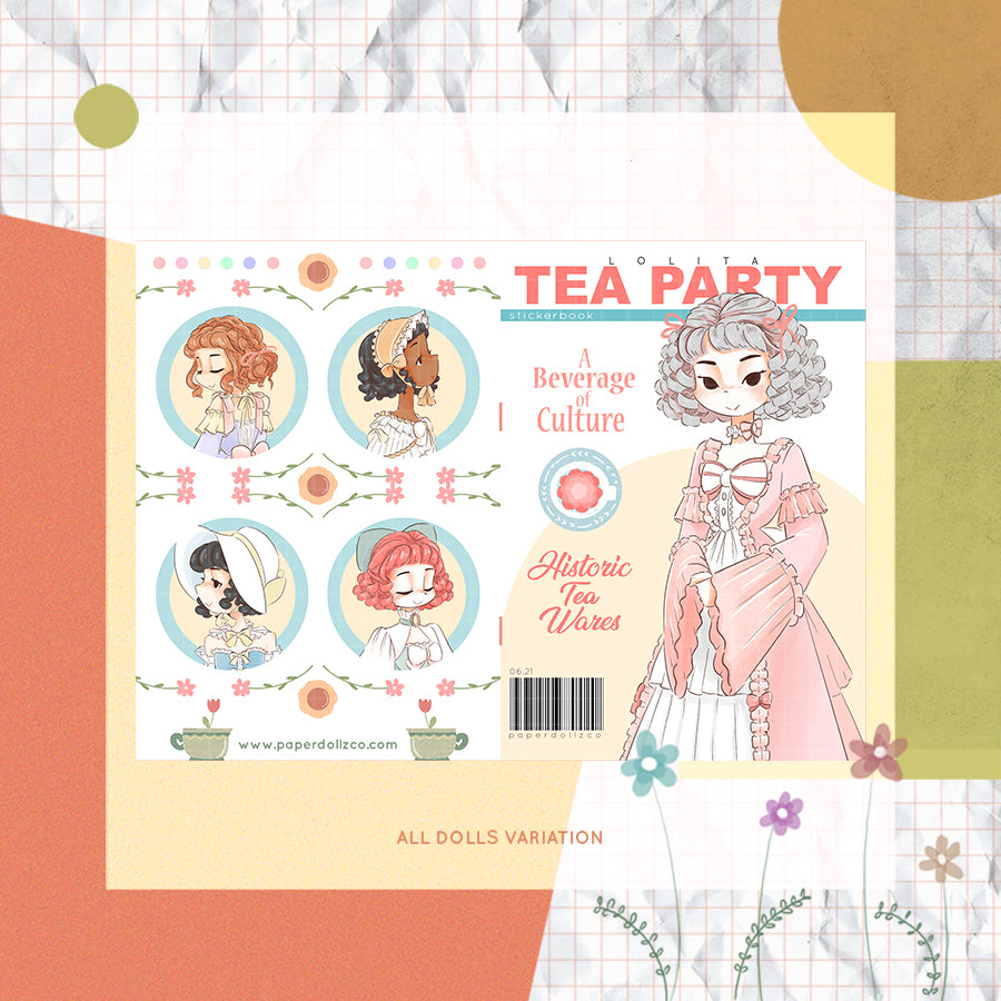 Tea Party  | PaperDollzCo Planner  | Sticker Book | CB022