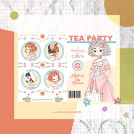 Tea Party  | PaperDollzCo Planner  | Sticker Book | CB022