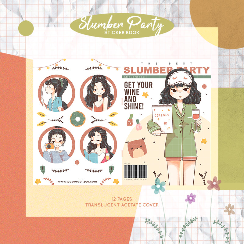 Slumber Party I PaperDollzCo Planner I Sticker Book | CB024