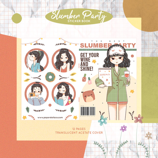 Slumber Party I PaperDollzCo Planner I Sticker Book | CB024