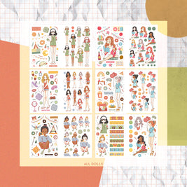 Slumber Party I PaperDollzCo Planner I Sticker Book | CB024