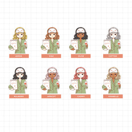 Slumber Party I PaperDollzCo Planner I Sticker Book | CB024