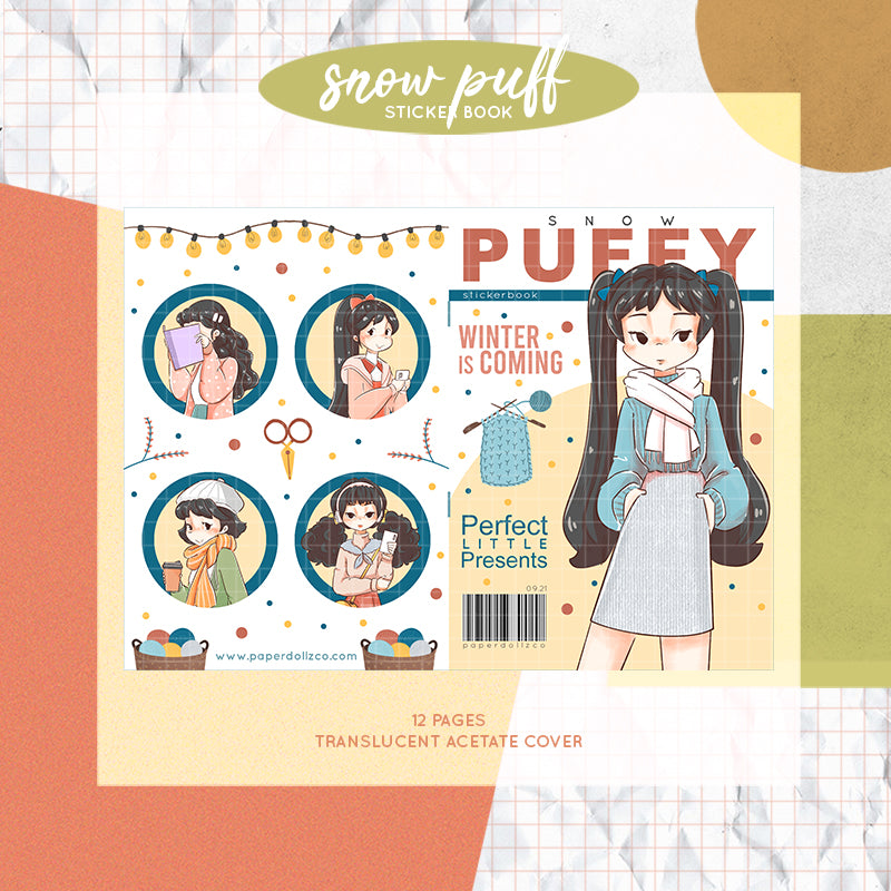 Snow Puff  | PaperDollzCo Planner | Sticker Book | CB025