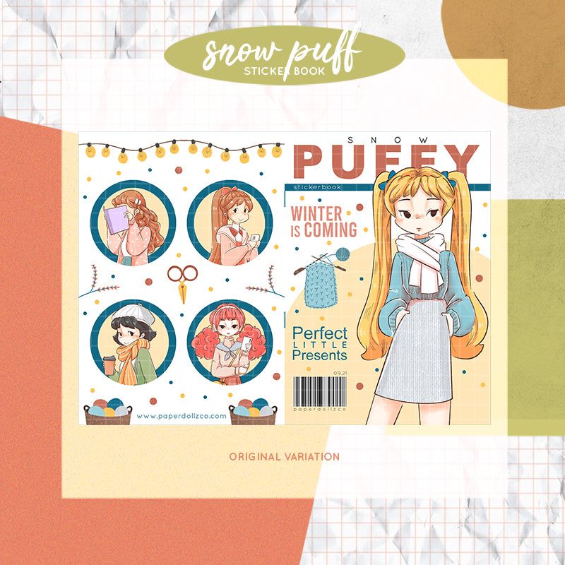 Snow Puff  | PaperDollzCo Planner | Sticker Book | CB025