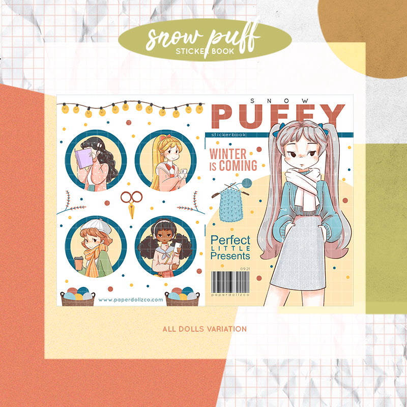 Snow Puff  | PaperDollzCo Planner | Sticker Book | CB025