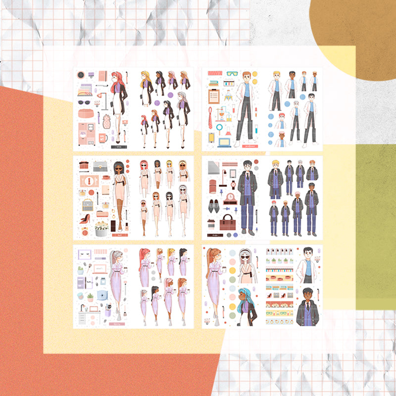 Workaholic   | PaperDollzCo Planner | Sticker Book | CB026