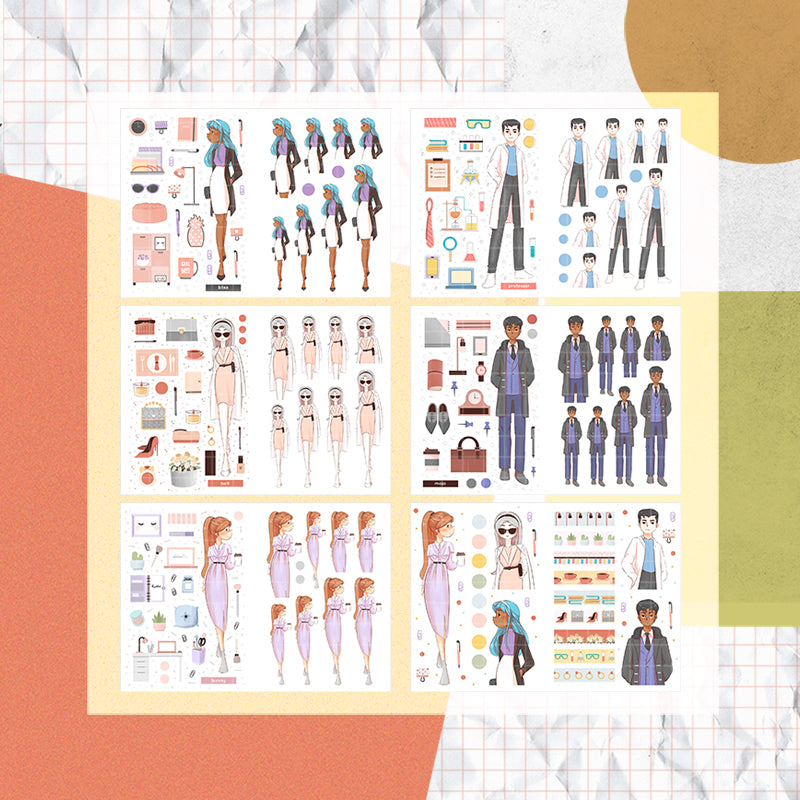 Workaholic   | PaperDollzCo Planner | Sticker Book | CB026