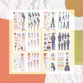 Workaholic   | PaperDollzCo Planner | Sticker Book | CB026