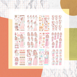 Shades of Pink | PaperDollzCo Planner | Sticker Book | CB031