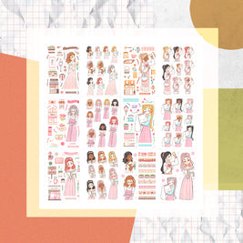 Shades of Pink | PaperDollzCo Planner | Sticker Book | CB031