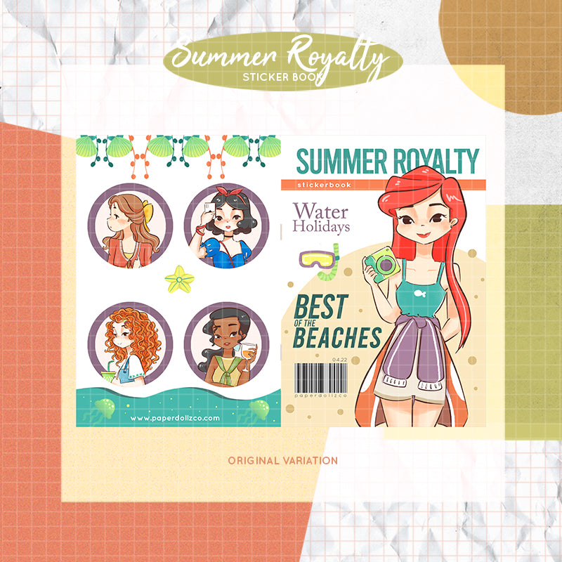 Summer Princess | PaperDollzCo Planner | Sticker Book | CB032