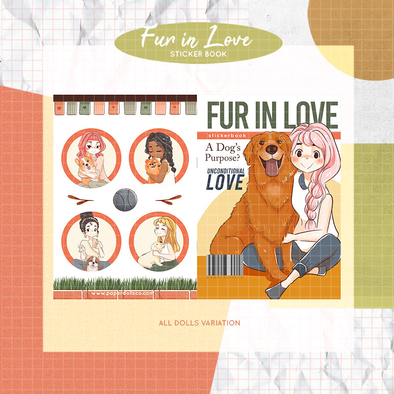 Fur In Love | PaperDollzCo Planner | Sticker Book | CB033