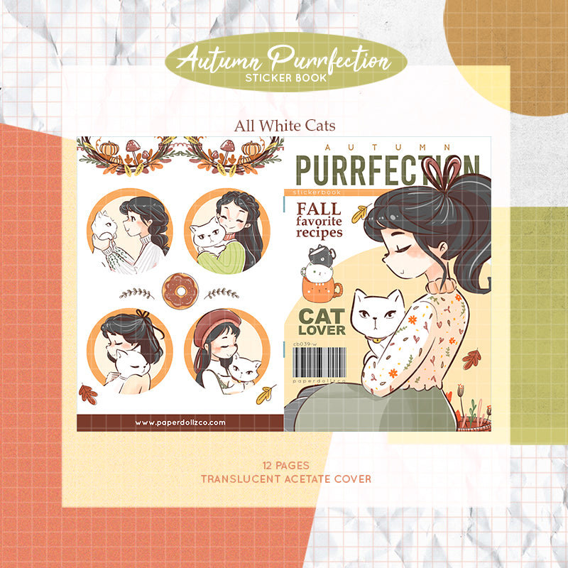 Autumn Purrfection |  PaperDollzCo Planner |  Sticker Book | CB039W