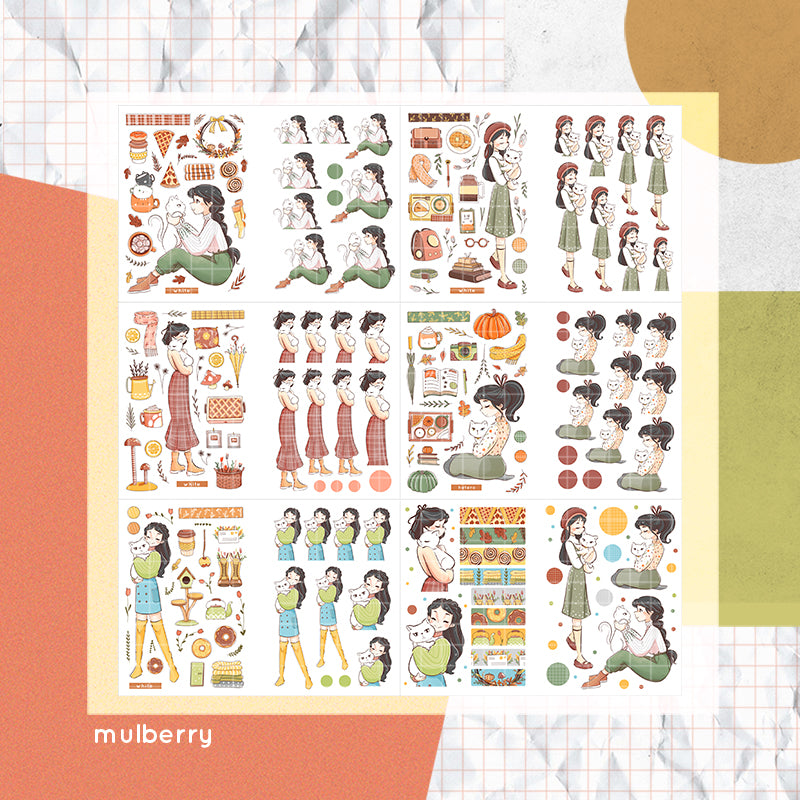 Autumn Purrfection |  PaperDollzCo Planner |  Sticker Book | CB039W