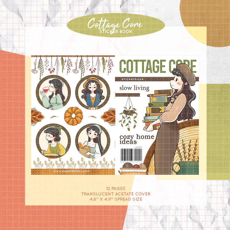 Cottage Core | PaperDollzCo Planner | Sticker Book | CB040
