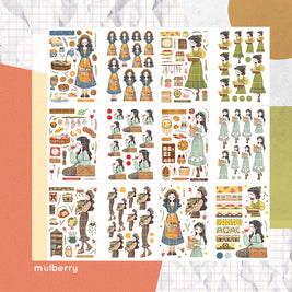 Cottage Core | PaperDollzCo Planner | Sticker Book | CB040