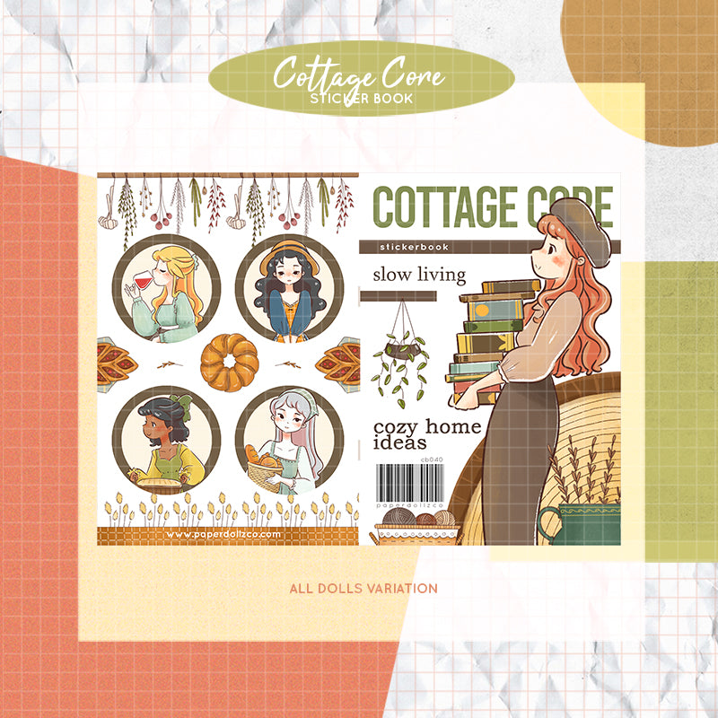 Cottage Core | PaperDollzCo Planner | Sticker Book | CB040