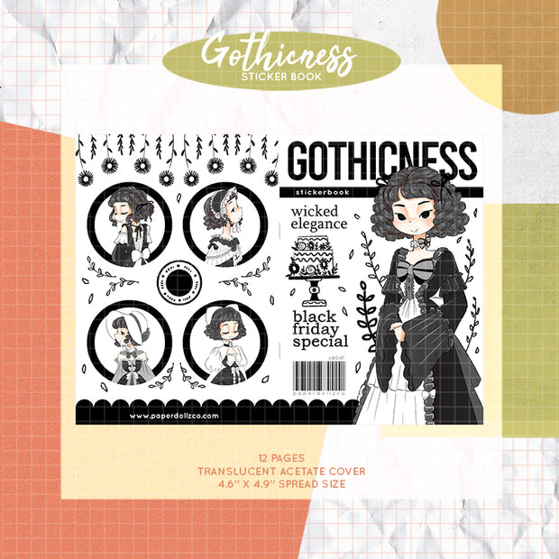 Gothicness  | PaperDollzCo Planner | Sticker Book | CB041