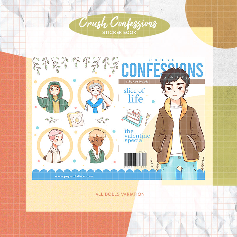 Crush Confessions  | PaperDollzCo Planner | Sticker Book | CB043