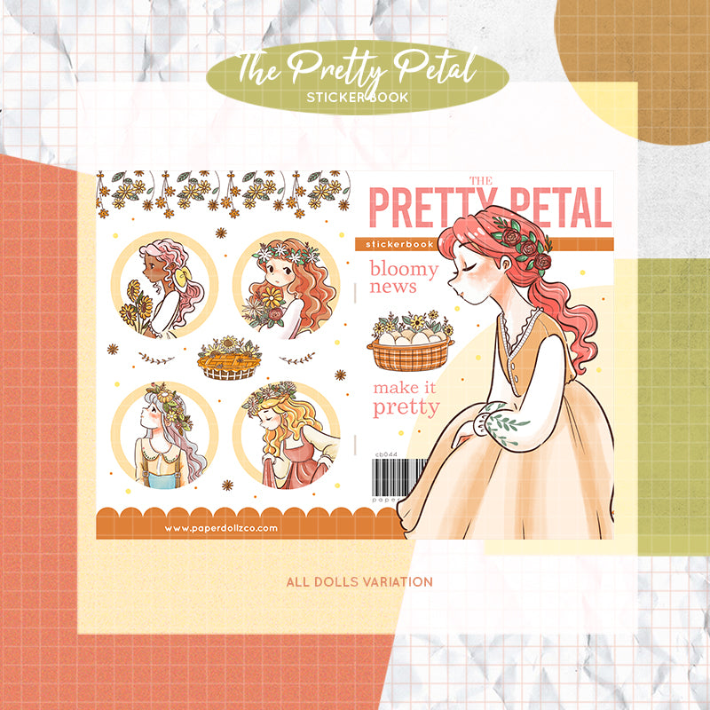 The Pretty Petal | PaperDollzCo | Sticker Book | CB044