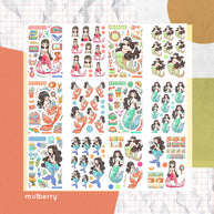 The Modern Mermaids | PaperDollzCo | Sticker Book | CB045