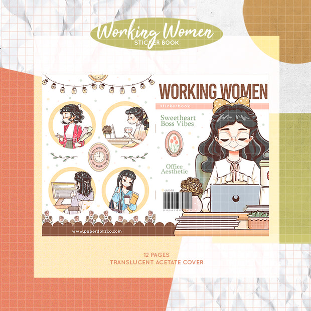 Working Women | PaperDollzCo | Sticker Book | CB048