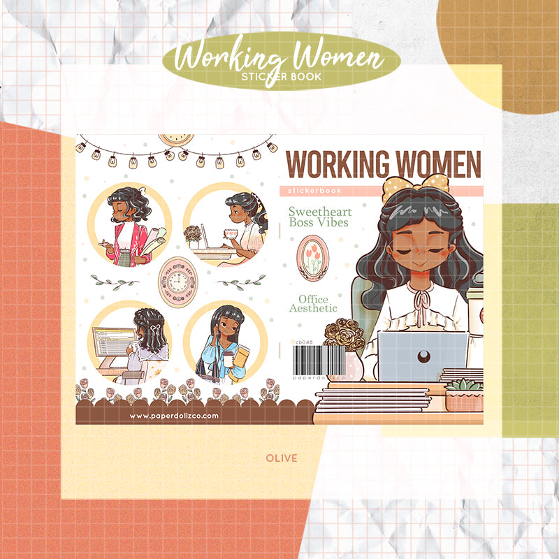 Working Women | PaperDollzCo | Sticker Book | CB048