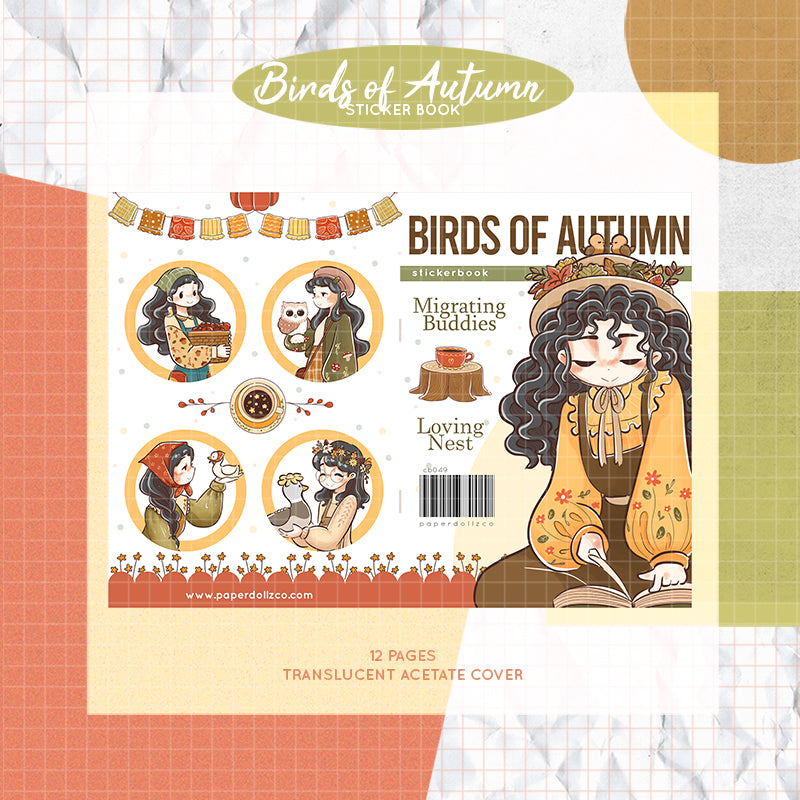 Birds of Autumn | PaperDollzCo | Sticker Book | CB049