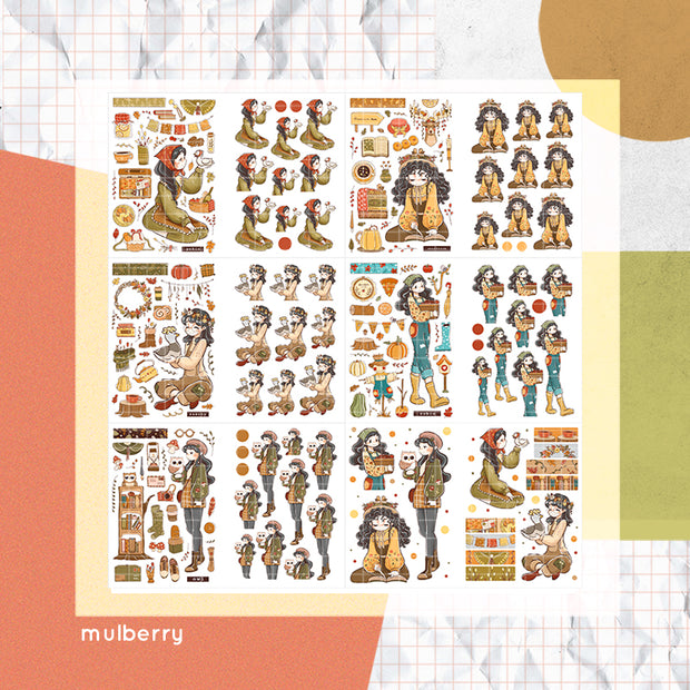 Birds of Autumn | PaperDollzCo | Sticker Book | CB049