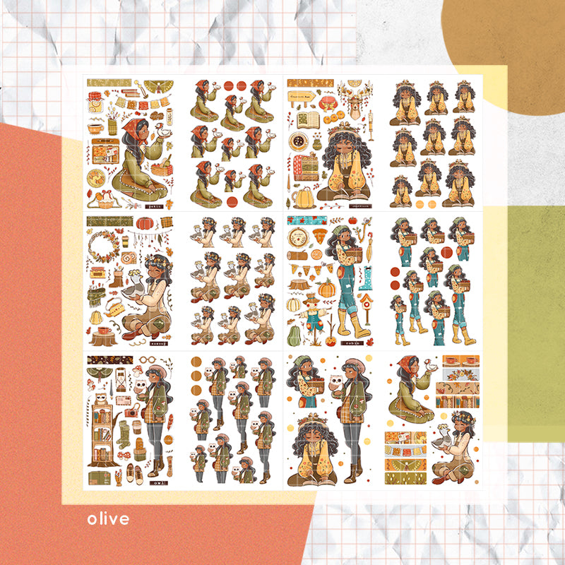 Birds of Autumn | PaperDollzCo | Sticker Book | CB049