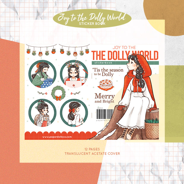Joy to the Dolly World | PaperDollzCo | Sticker Book | CB053