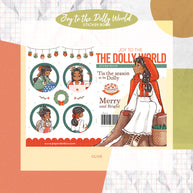 Joy to the Dolly World | PaperDollzCo | Sticker Book | CB053