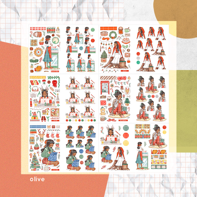 Joy to the Dolly World | PaperDollzCo | Sticker Book | CB053