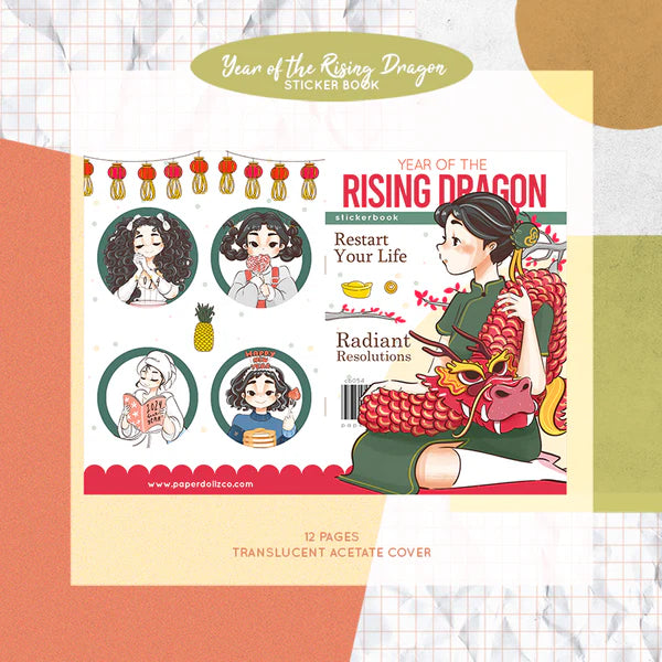 Year of the Rising Dragon | PaperDollzCo | Sticker Book | CB054