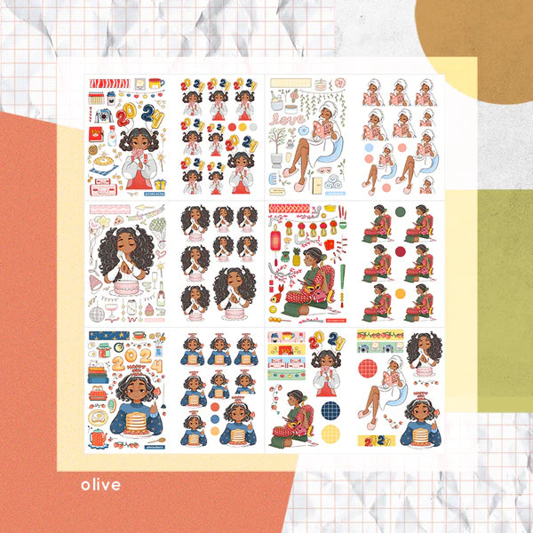 Year of the Rising Dragon | PaperDollzCo | Sticker Book | CB054