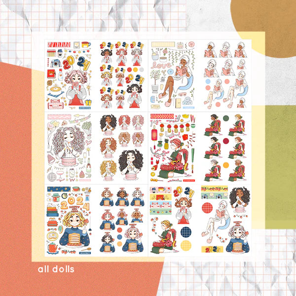Year of the Rising Dragon | PaperDollzCo | Sticker Book | CB054