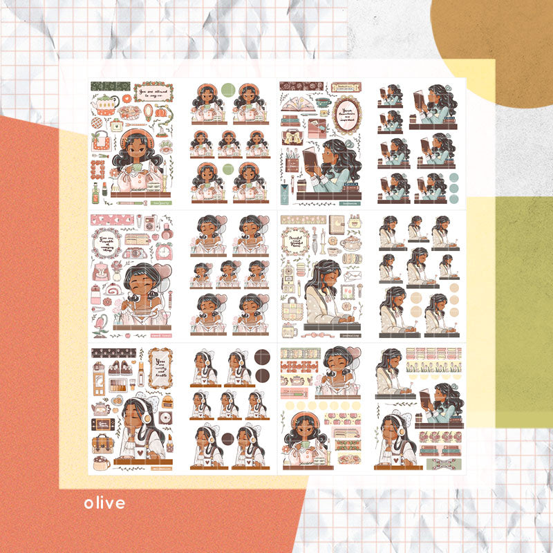 Alone Time | PaperDollzCo | Sticker Book | CB058