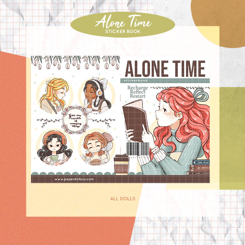Alone Time | PaperDollzCo | Sticker Book | CB058