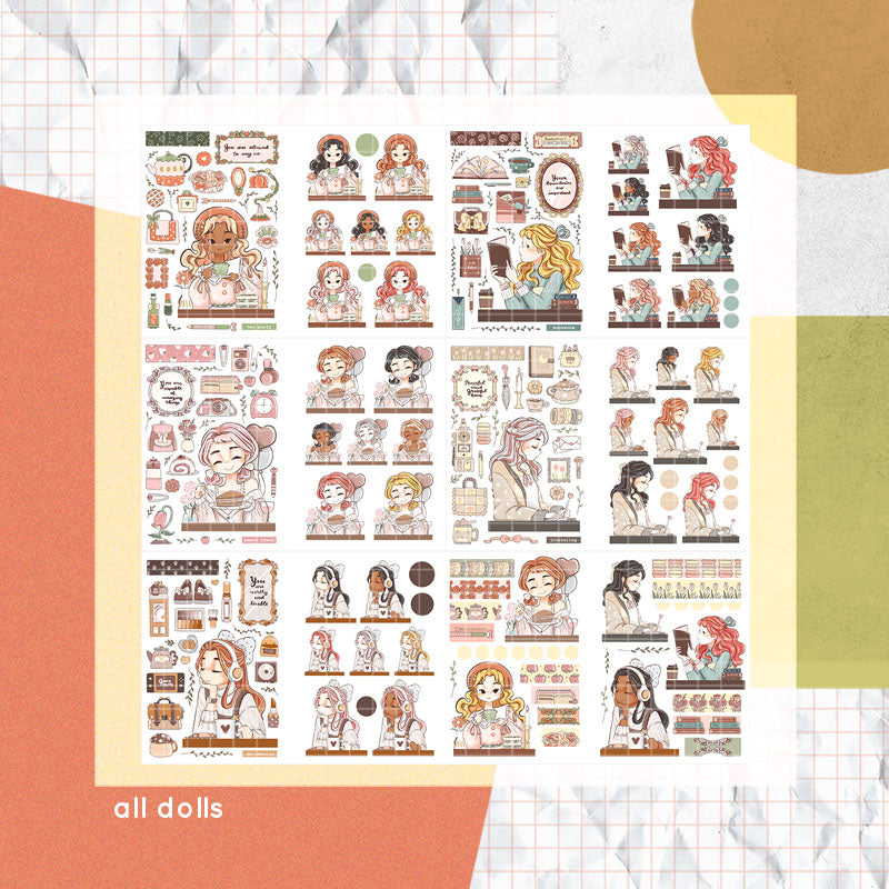 Alone Time | PaperDollzCo | Sticker Book | CB058